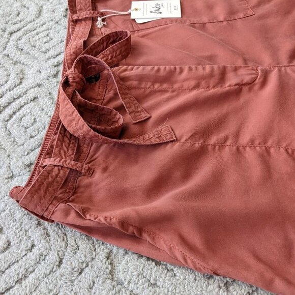 New SUKO jeans paper bag High rise lightweight rust red shorts size 12 @Y - Picture 6 of 10